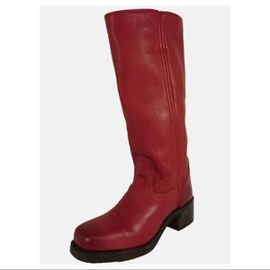 Red Vintage Frye Campus Boots size 7.5